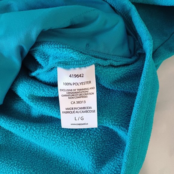 Avia Blue Turquoise Long Sleeve Fleece Pullover Size Large - Picture 10 of 12